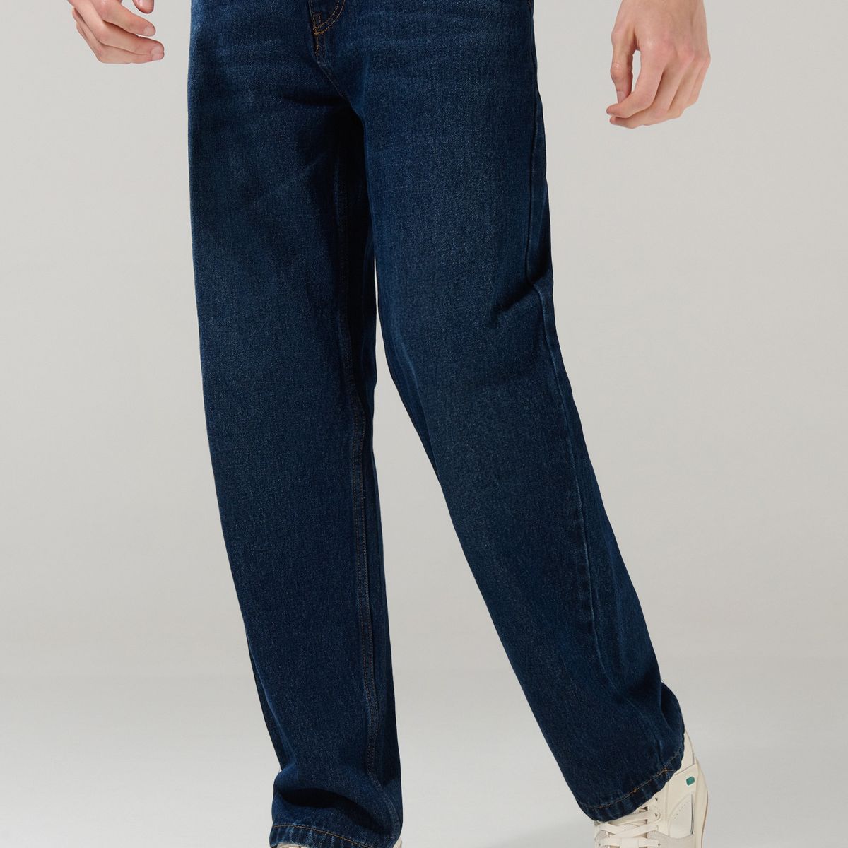 KOAJ - KOAJ Jean baggy tiro medio azul oscuro con bota ancha y bol Hombre