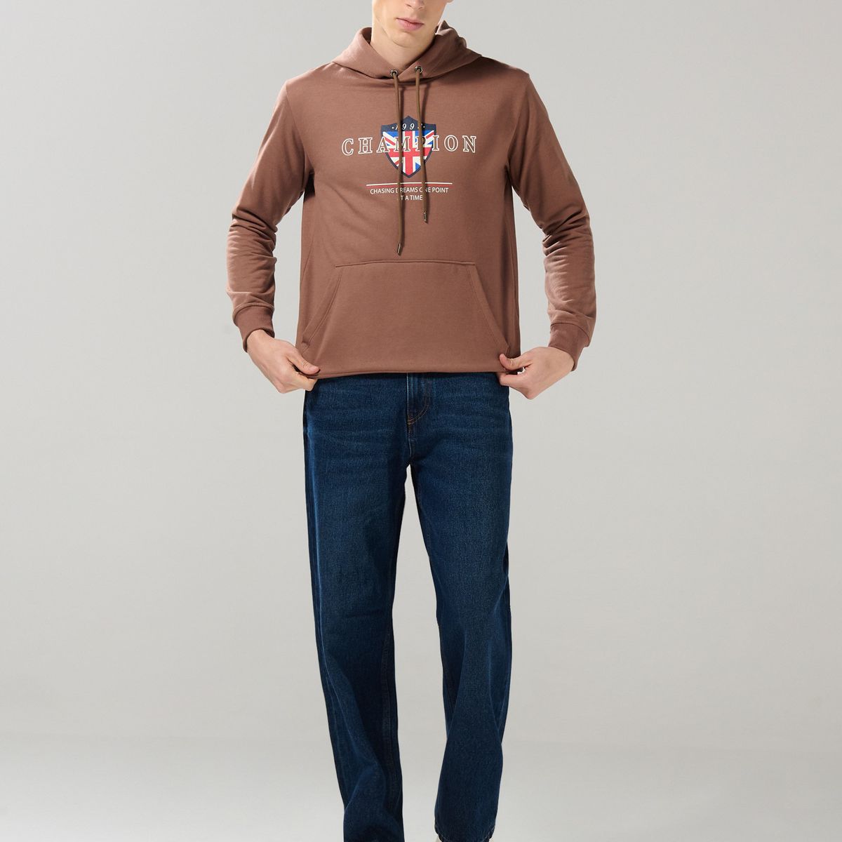 KOAJ - KOAJ Jean baggy tiro medio azul oscuro con bota ancha y bol Hombre