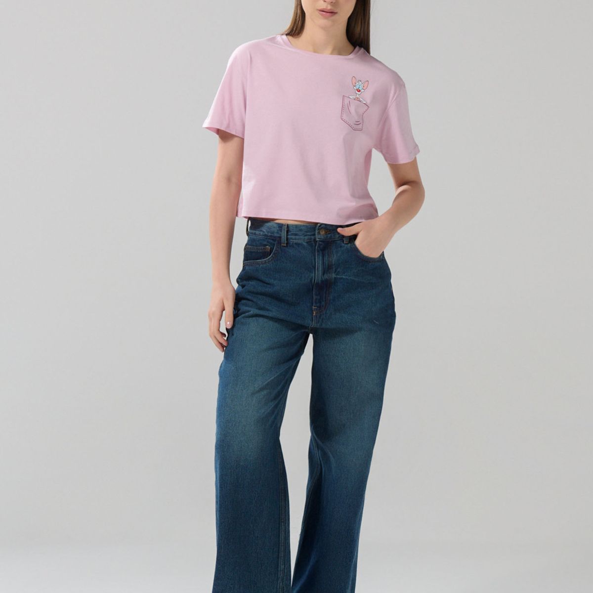 KOAJ - KOAJ Camiseta para mujer manga corta unicolor, crop top cue Mujer