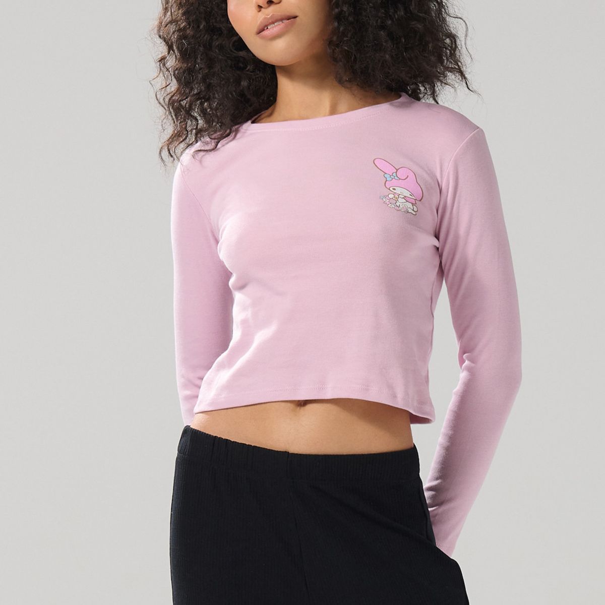 KOAJ - KOAJ Camiseta manga larga rosada con diseño de My Melody Mujer