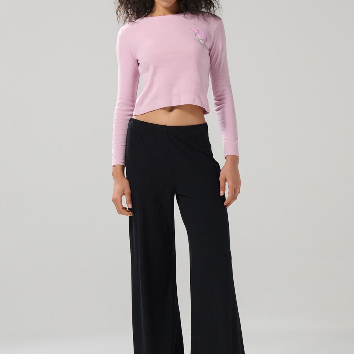 KOAJ - KOAJ Camiseta manga larga rosada con diseño de My Melody Mujer