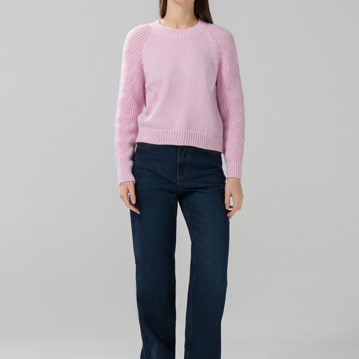 KOAJ - KOAJ Suéter unicolor con manga ranglan y cuello redondo Mujer