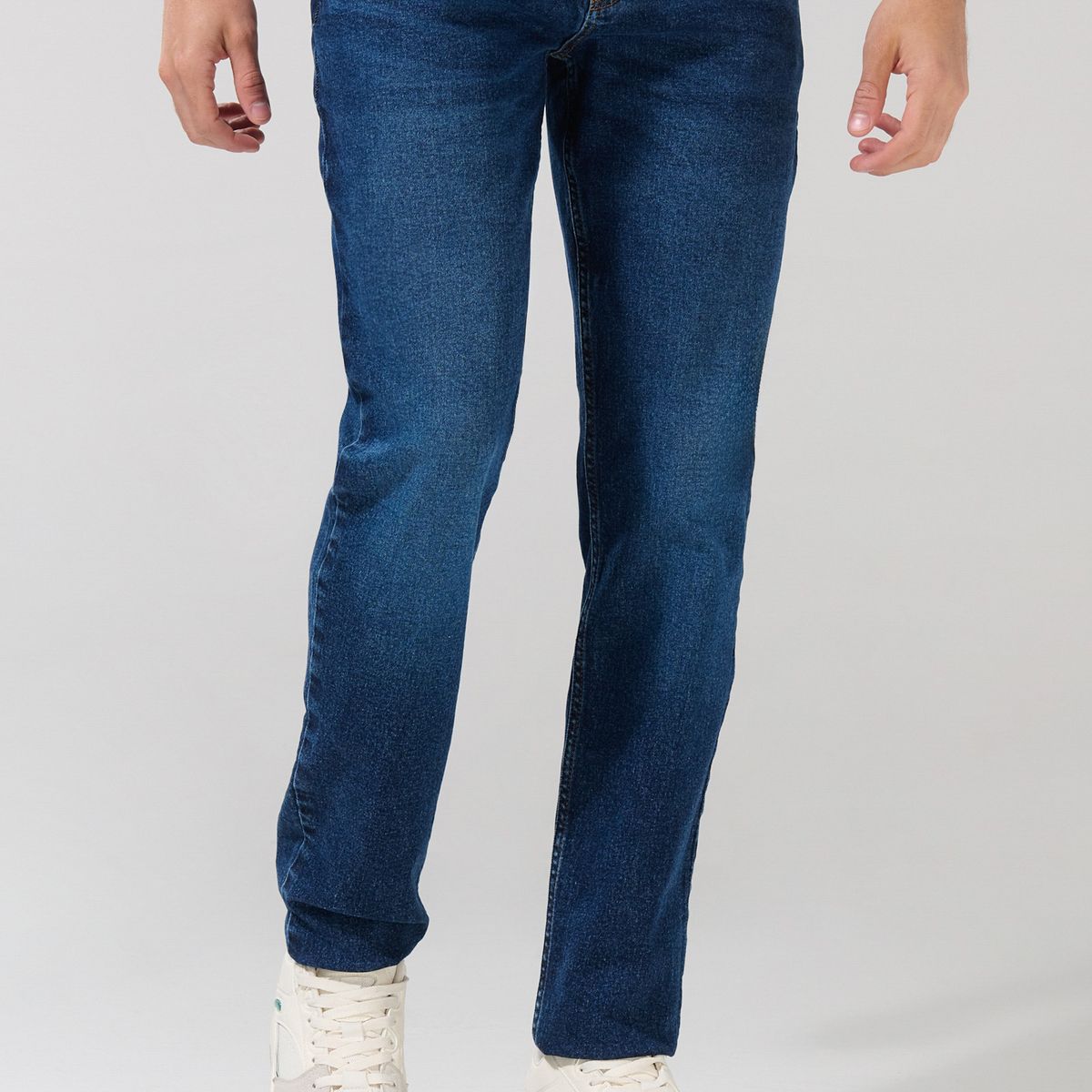 KOAJ - KOAJ Jean azul oscuro tipo slim 5 bolsillos con tiro bajo Hombre