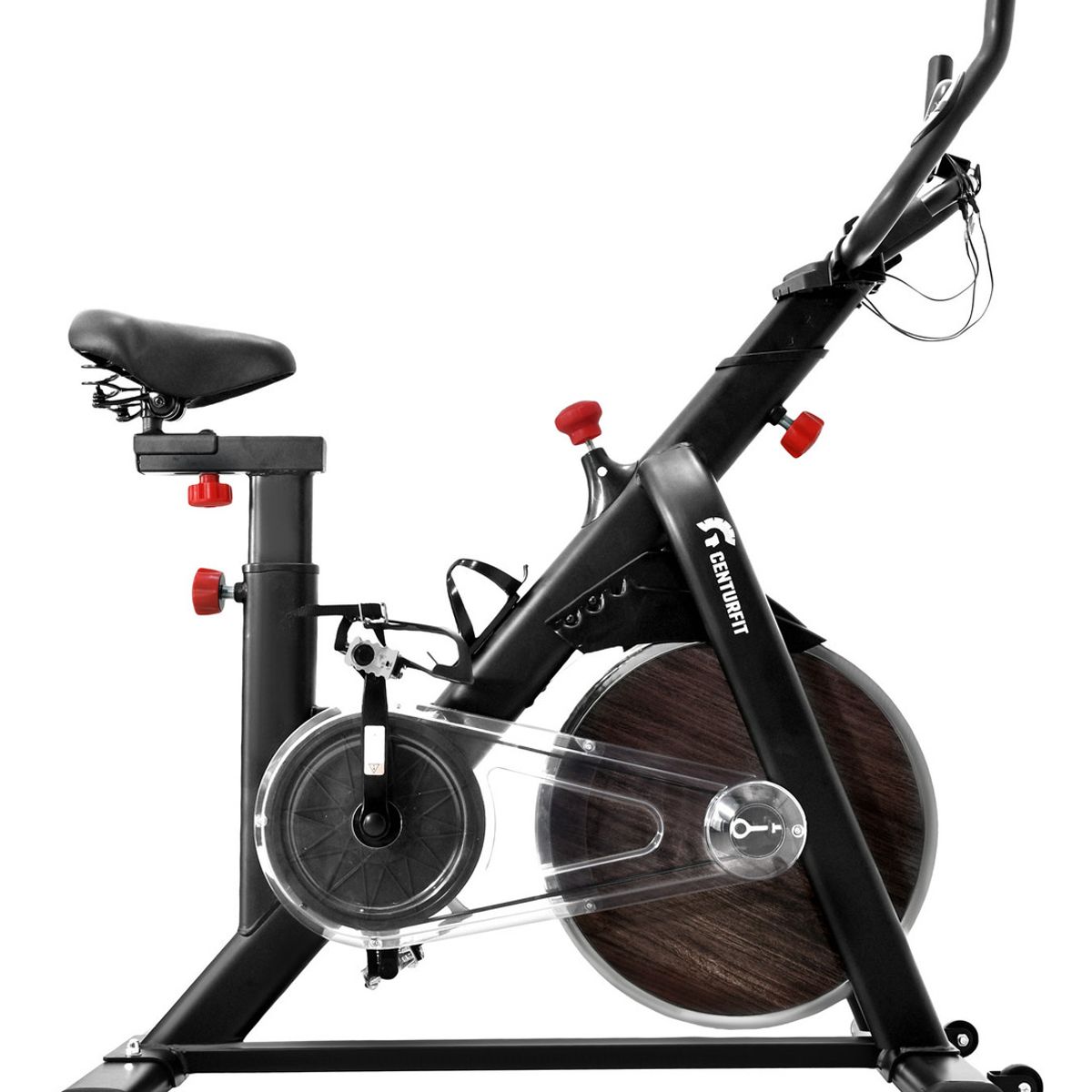 CENTURFIT - Bicicleta Spinning Estatica 10kg Rueda Inercia Cardio Negra