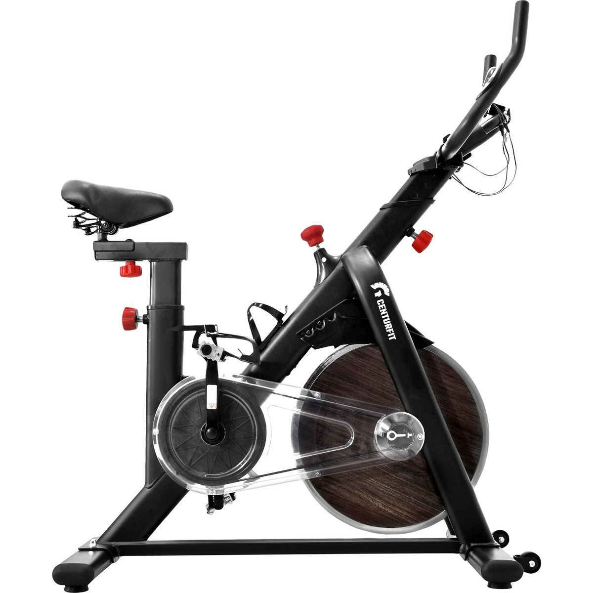 CENTURFIT - Bicicleta Spinning Estatica 10kg Rueda Inercia Cardio Negra