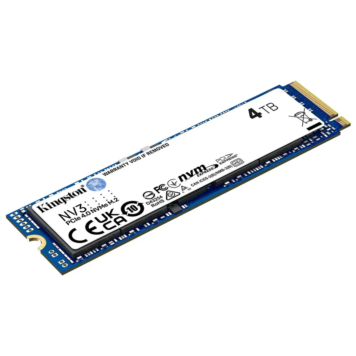 KINGSTON - SSD NVMe 4TB KINGSTON NV3 PCI Express 4.0 con Rendimiento Superior y Capacidad Extensa