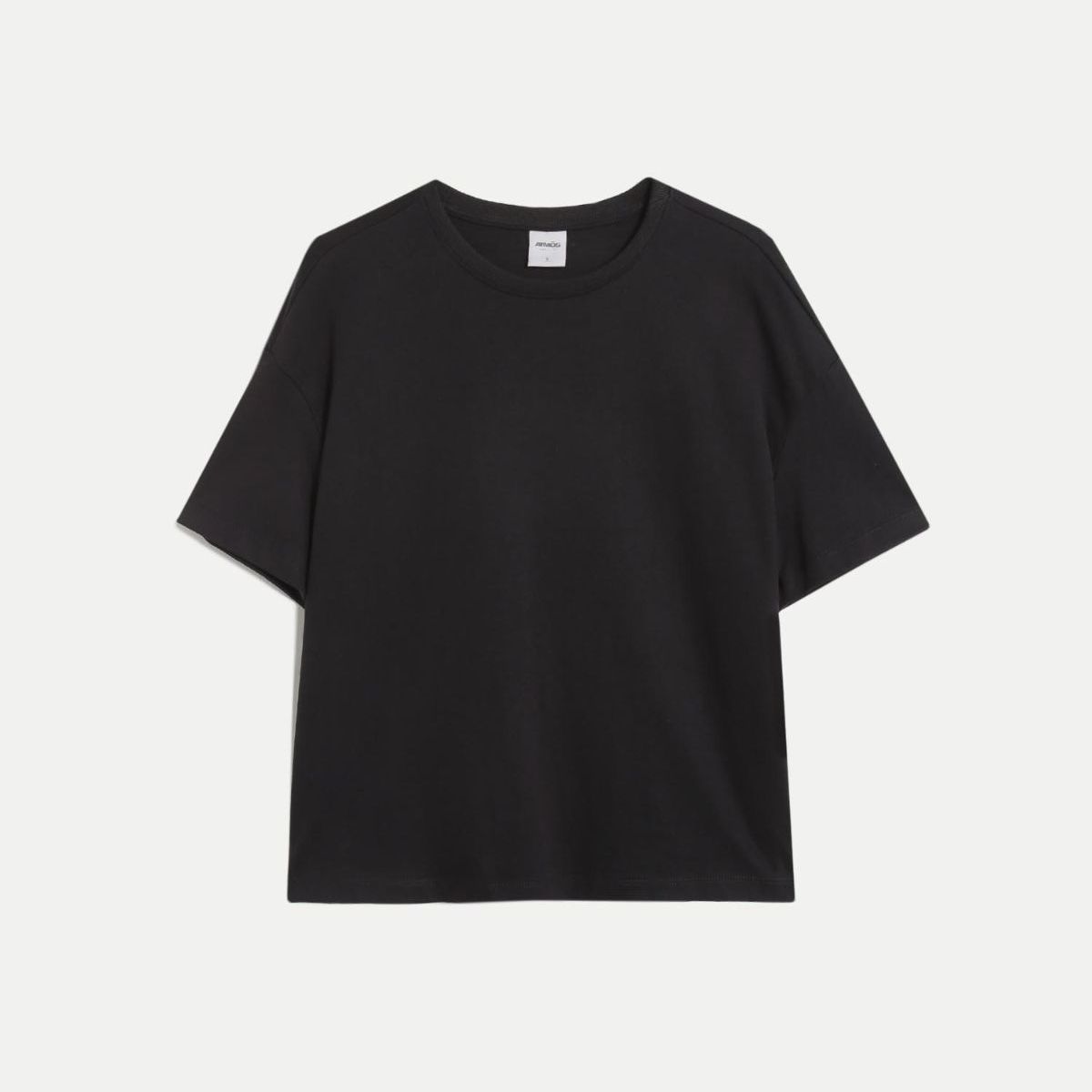 ATMOS - Camiseta Oversize Básica  Para Mujer Negro Atmos