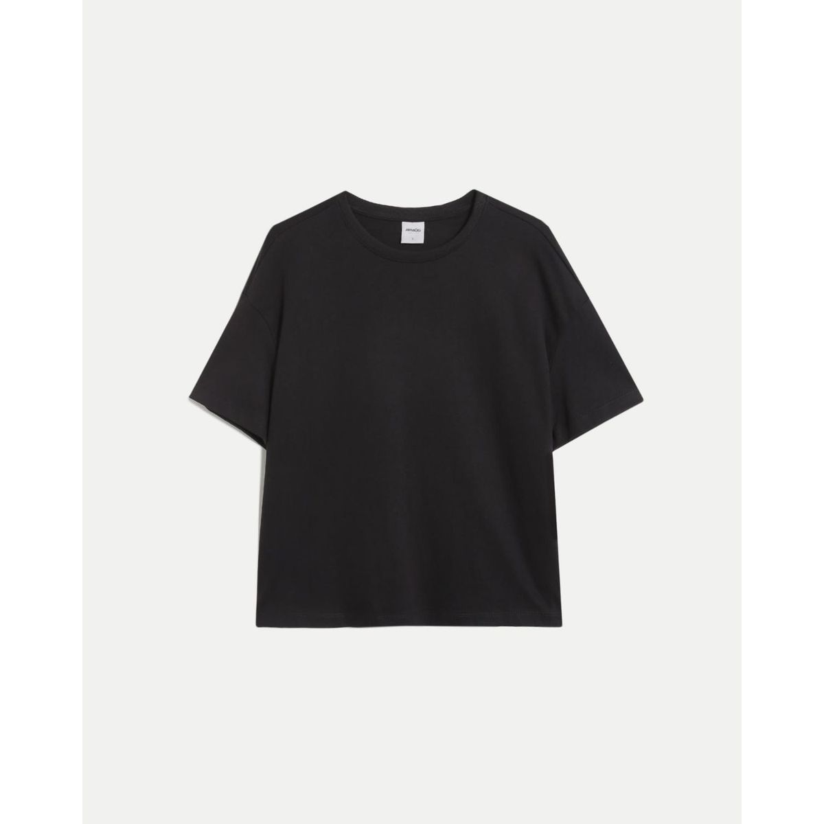 ATMOS - Camiseta Oversize Básica  Para Mujer Negro Atmos
