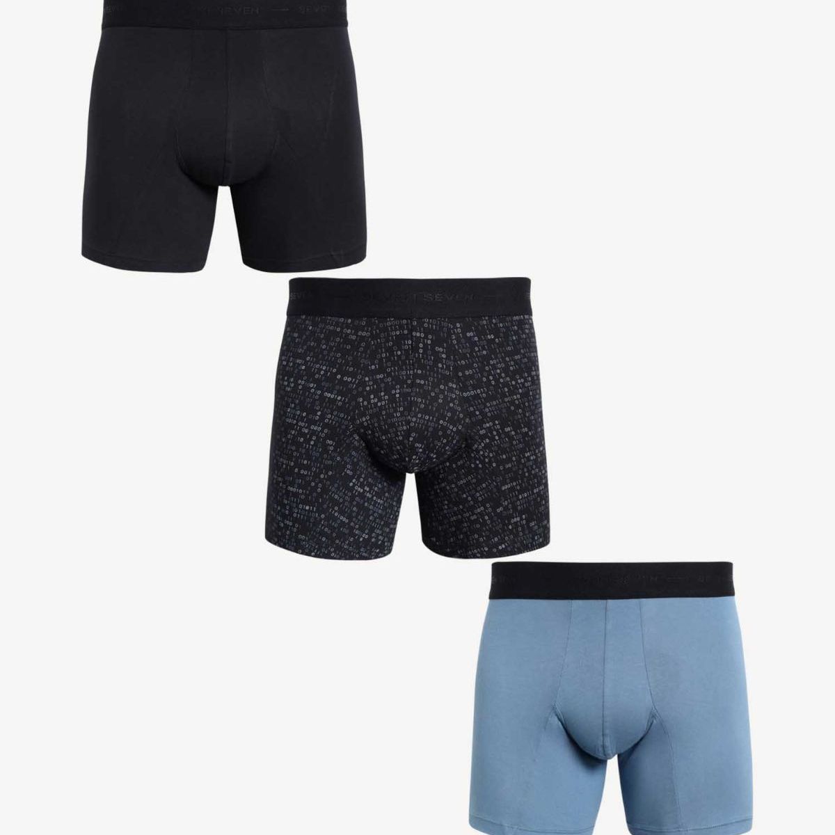 SEVEN SEVEN - Pack X3 Bóxer Medio X3 Para Hombre Negro Seven Seven