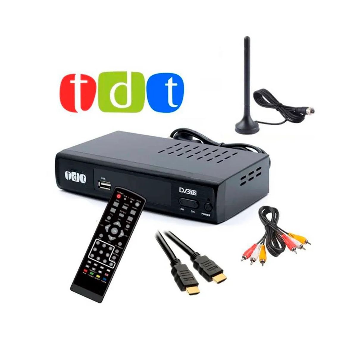 GENERICO - Decodificador TDT HD Digital DVB-T2 para TV Convencional y Smart TV