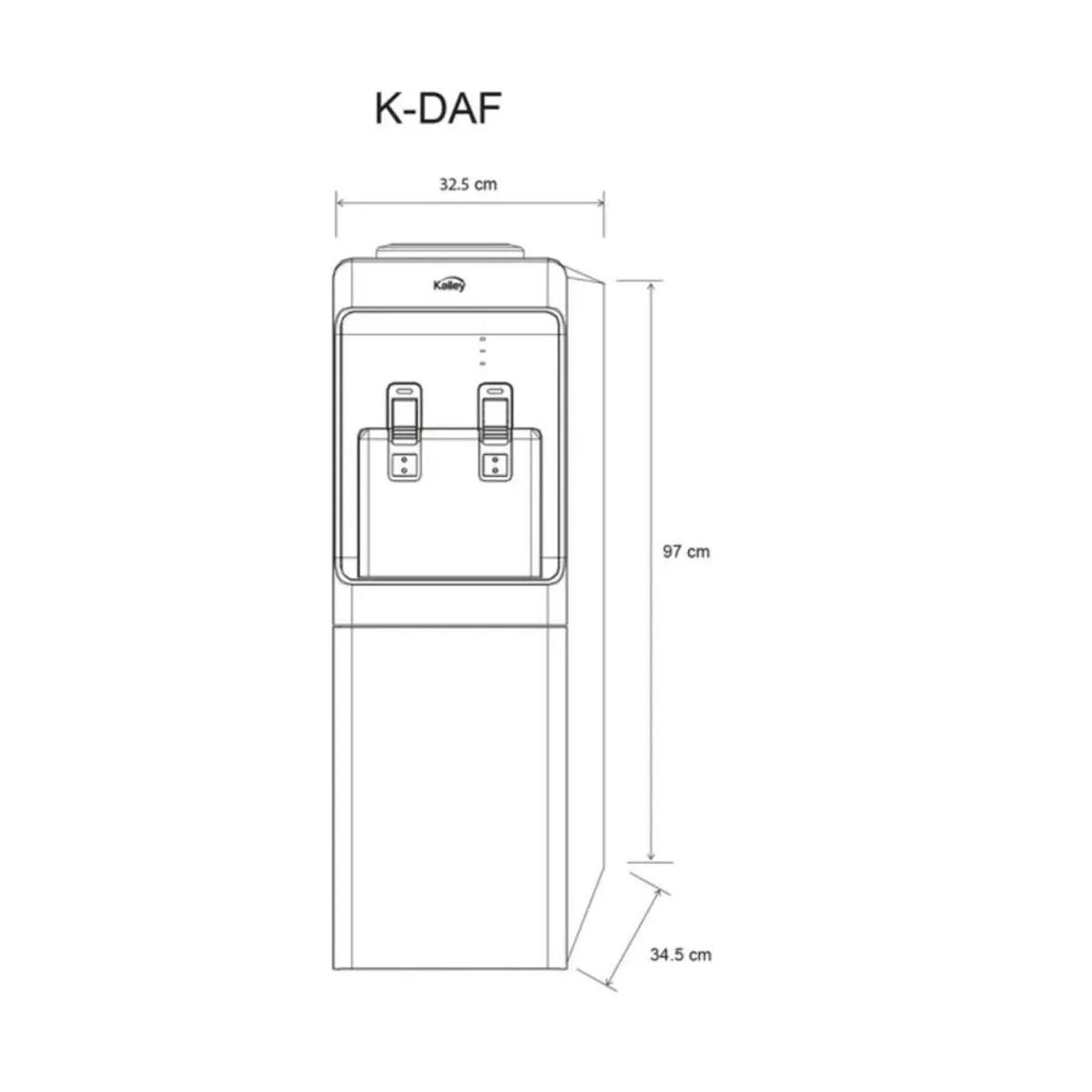 KALLEY - Dispensador De Agua Kalley Piso Red Hidraulica K-daf Blanco
