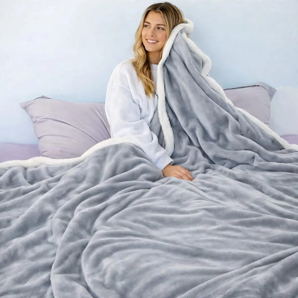 ELEGANT - Cobija Térmica Ovejera Gruesa y Extra Grande 200x220