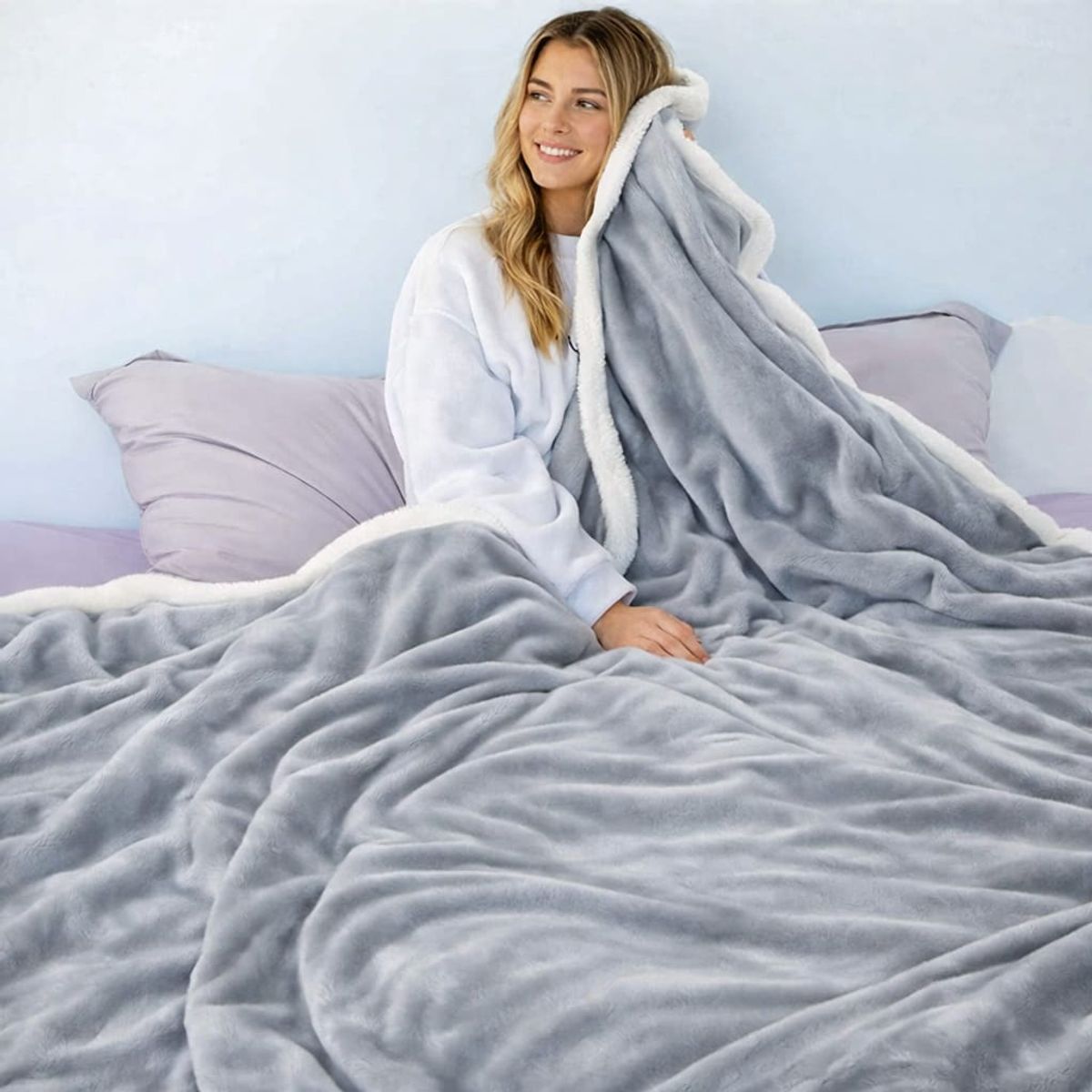 ELEGANT - Cobija Térmica Ovejera Gruesa y Extra Grande 200x220