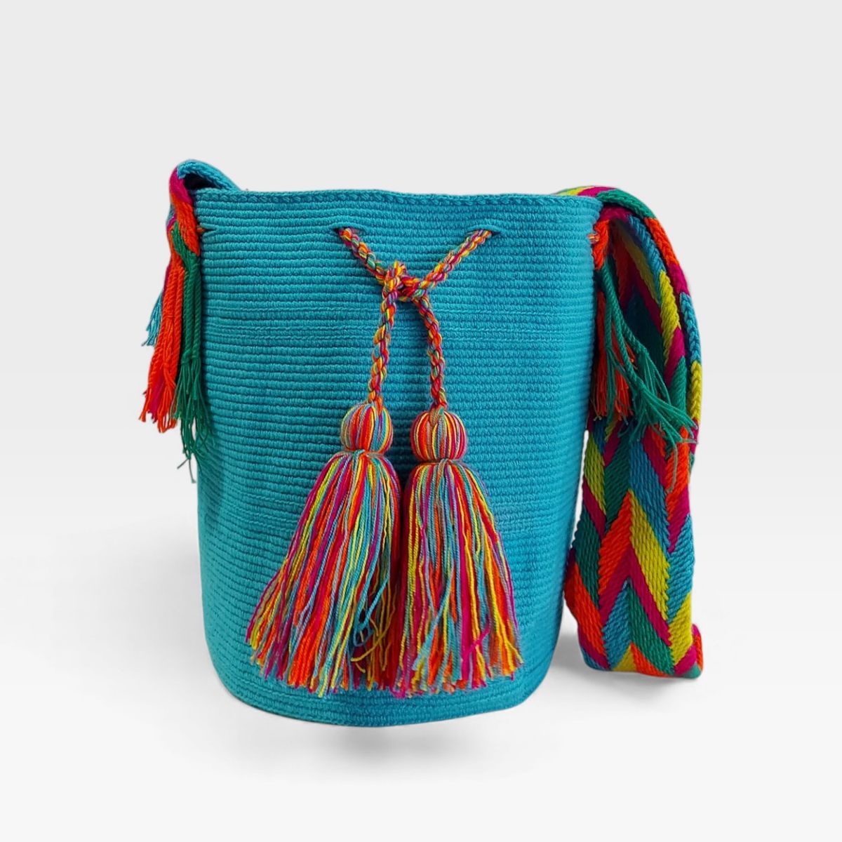 GENERICO - Mochila Unicolor Bolso Wayuu Talla L