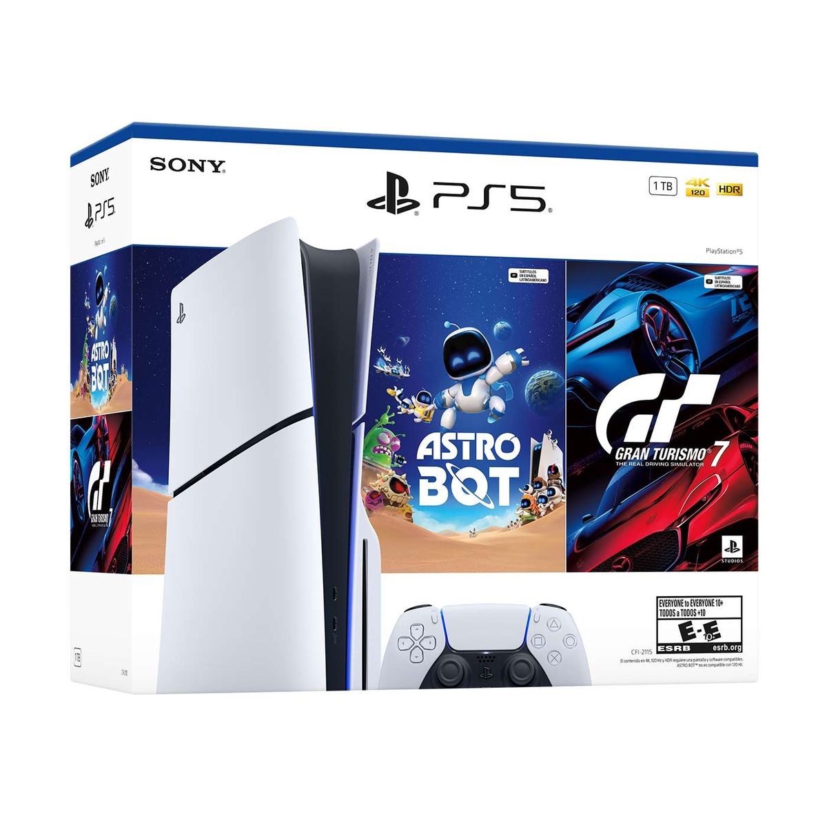 PLAYSTATION - Consola PlayStation PS5 Slim Estandar - Gt7 + Astro Bot Blanco