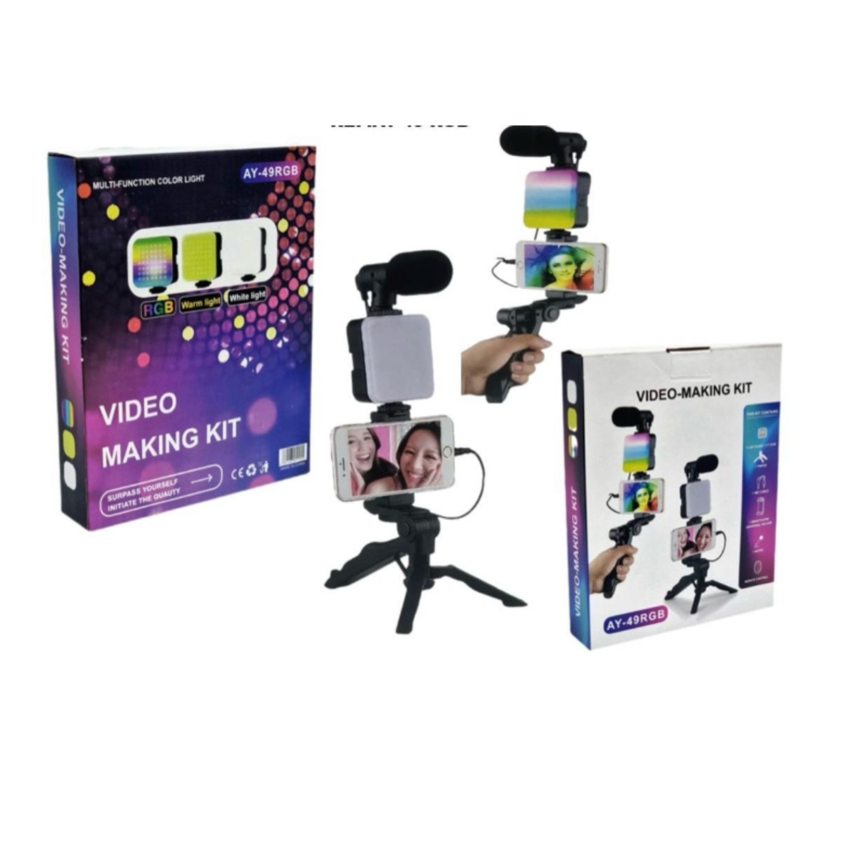 GENERICO - Kit video RGB Con luz y microfono