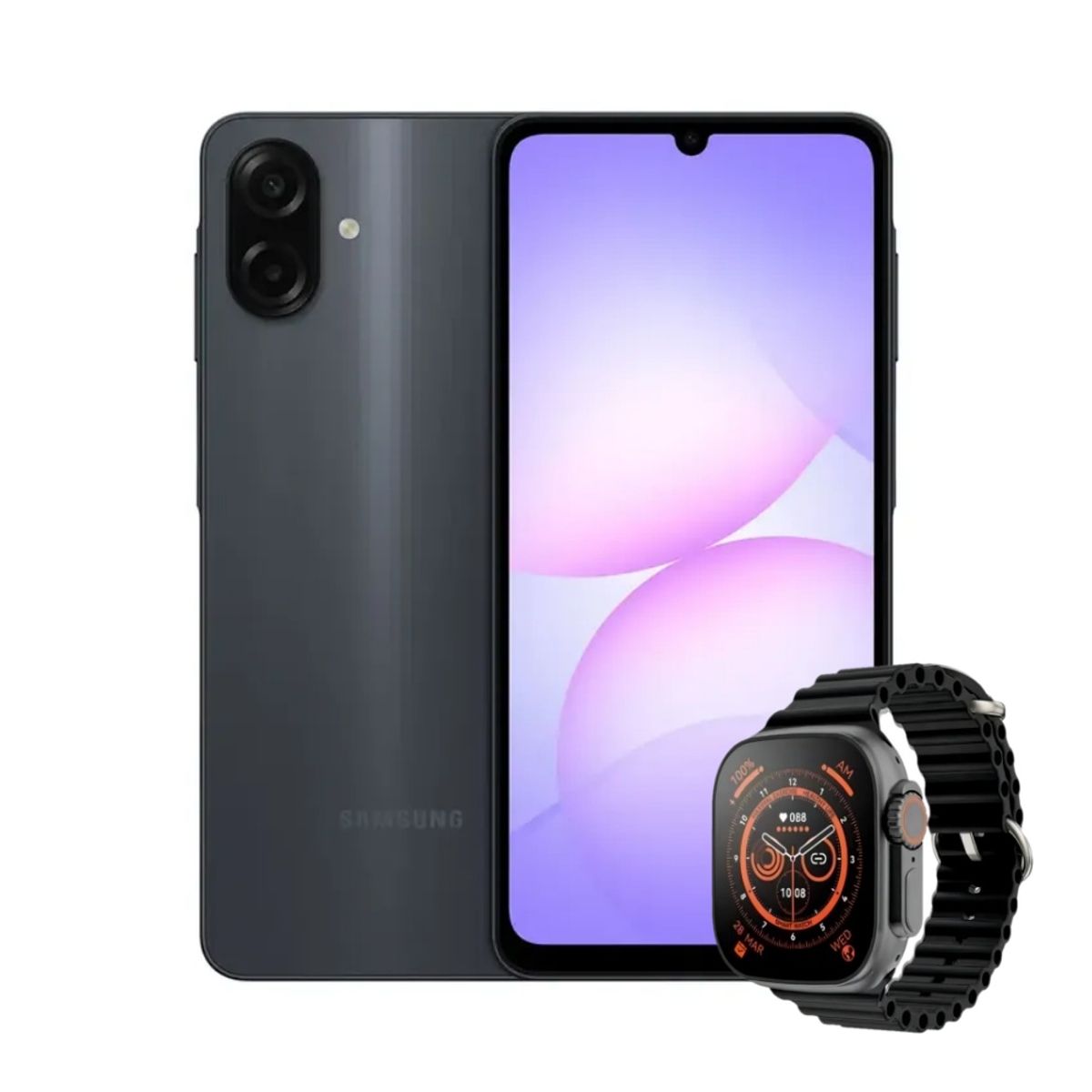 SAMSUNG - Celular Samsung Galaxy A07 64GB 4GB Ram 4G Negro + Smartwatch