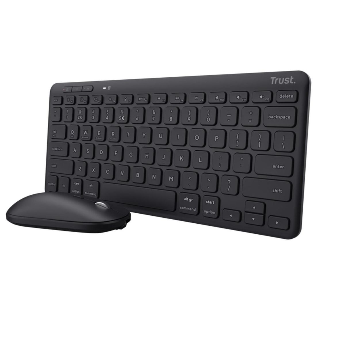 TRUST - Combo Inalambrico Lyra teclado y mouse multidispositivo Recargable