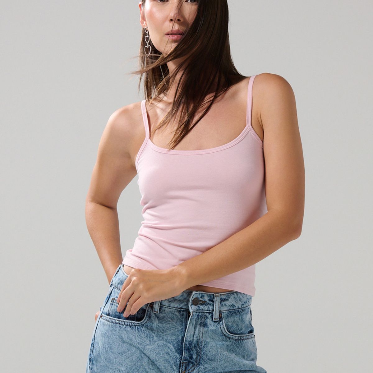 KOAJ - KOAJ Camiseta manga sisa unicolor con tiras delgadas ajusta Mujer