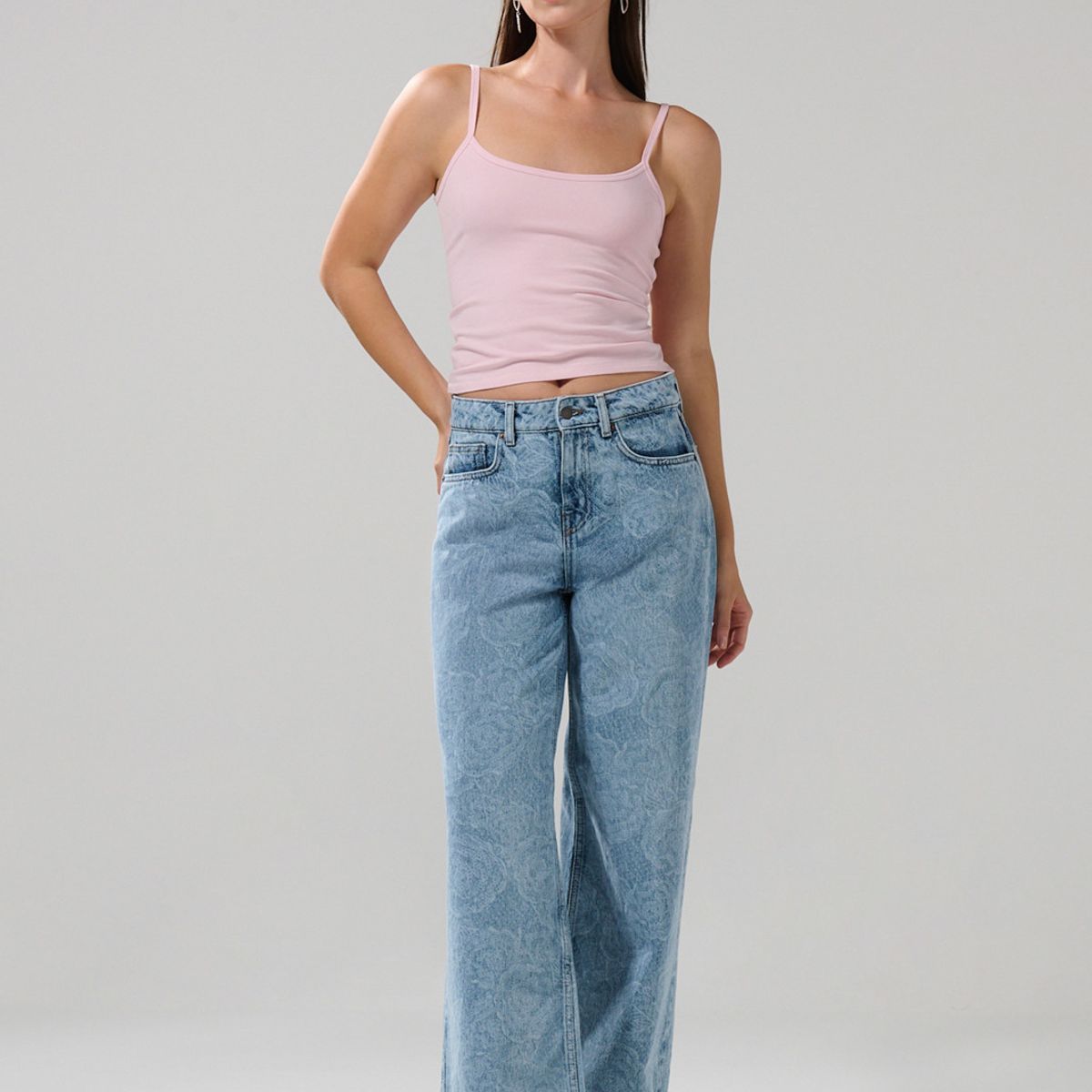 KOAJ - KOAJ Camiseta manga sisa unicolor con tiras delgadas ajusta Mujer