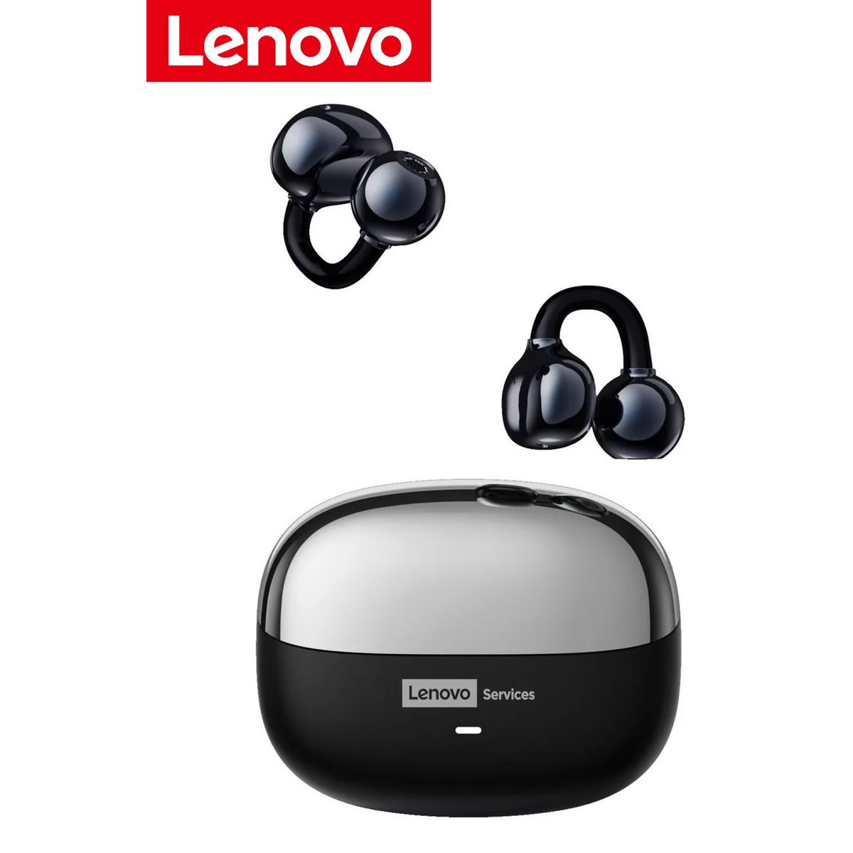 LENOVO - Audífonos Inalámbricos Lenovo LE302 Bluetooth 6.0 ANC OWS Clip Oreja