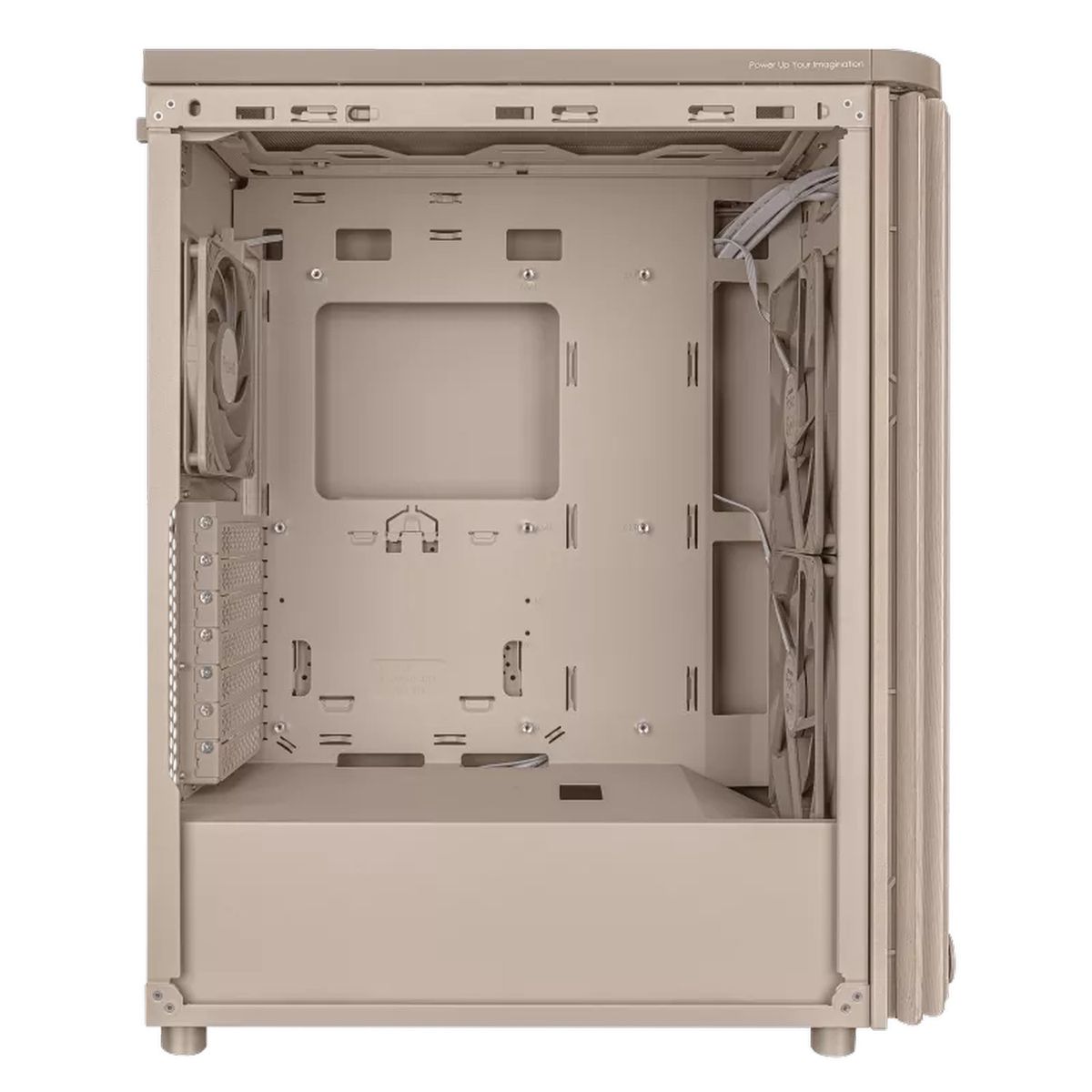 GENERICO - Chassis ASUS ProArt PA401 para PC ATX Beige sin RGB +3 ventiladores alta capacidad