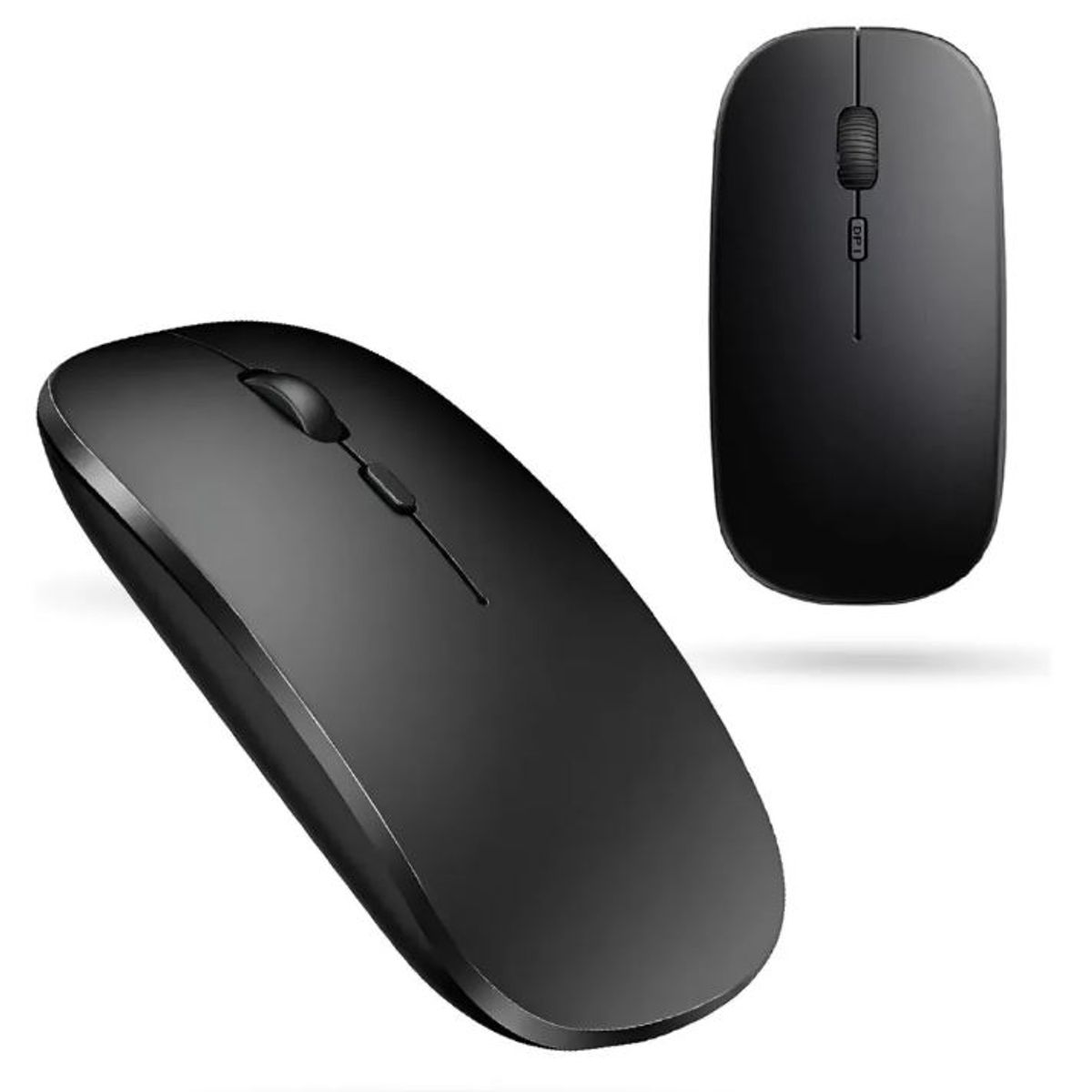 INNOVA - Mouse Inalámbrico Slim 2.4 Ghz Bluetooth Silencioso, Portátil Y Ergonómico Negro Negro