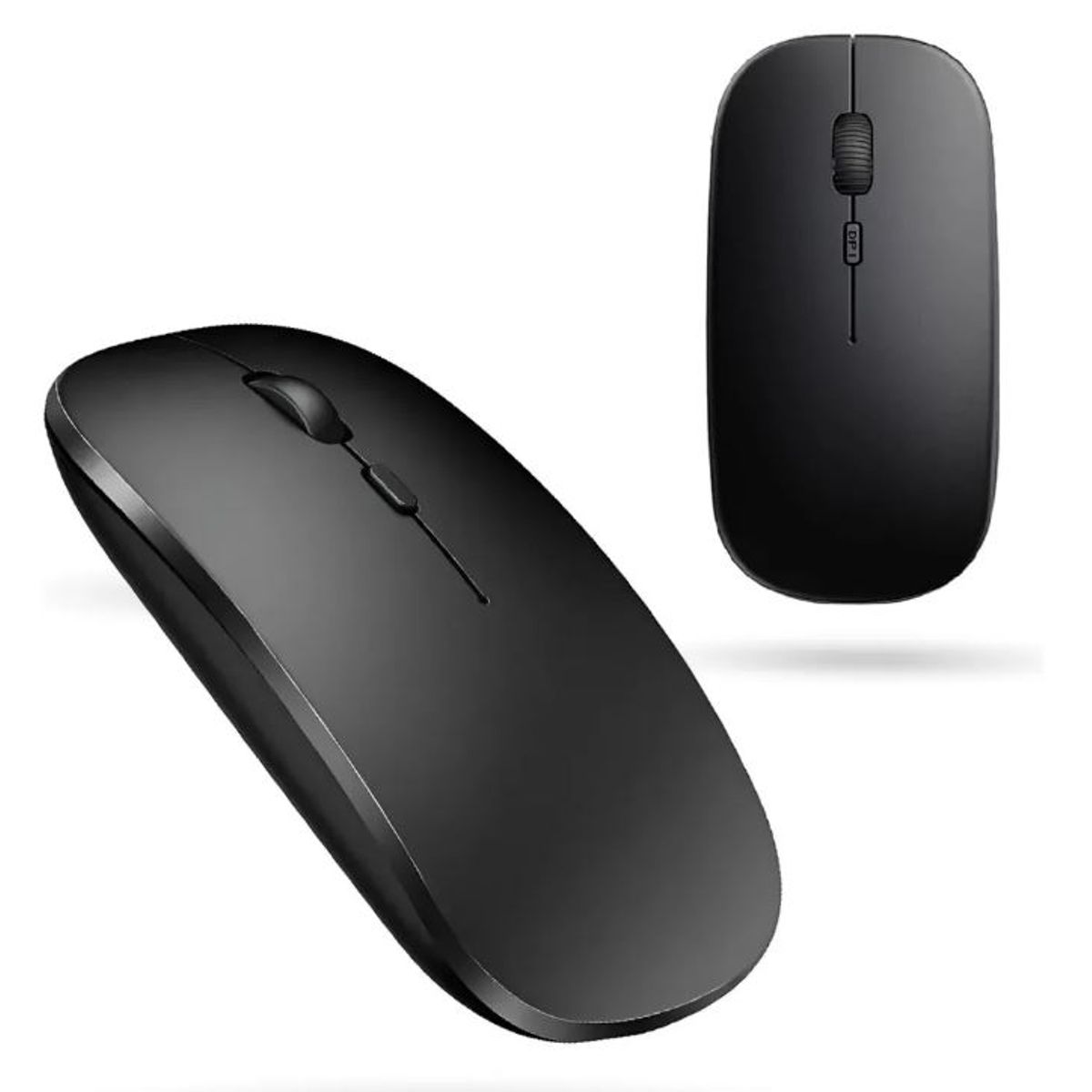 INNOVA - Mouse Inalámbrico Slim 2.4 Ghz Bluetooth Silencioso, Portátil Y Ergonómico Negro Negro