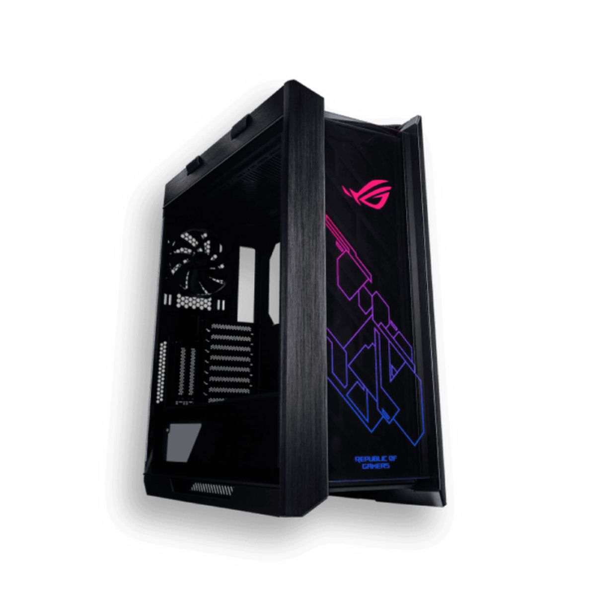 GENERICO - Chasis ASUS ROG STRIX HELIOS GX601 ATX Negro con RGB +1 ventilador diseño premium