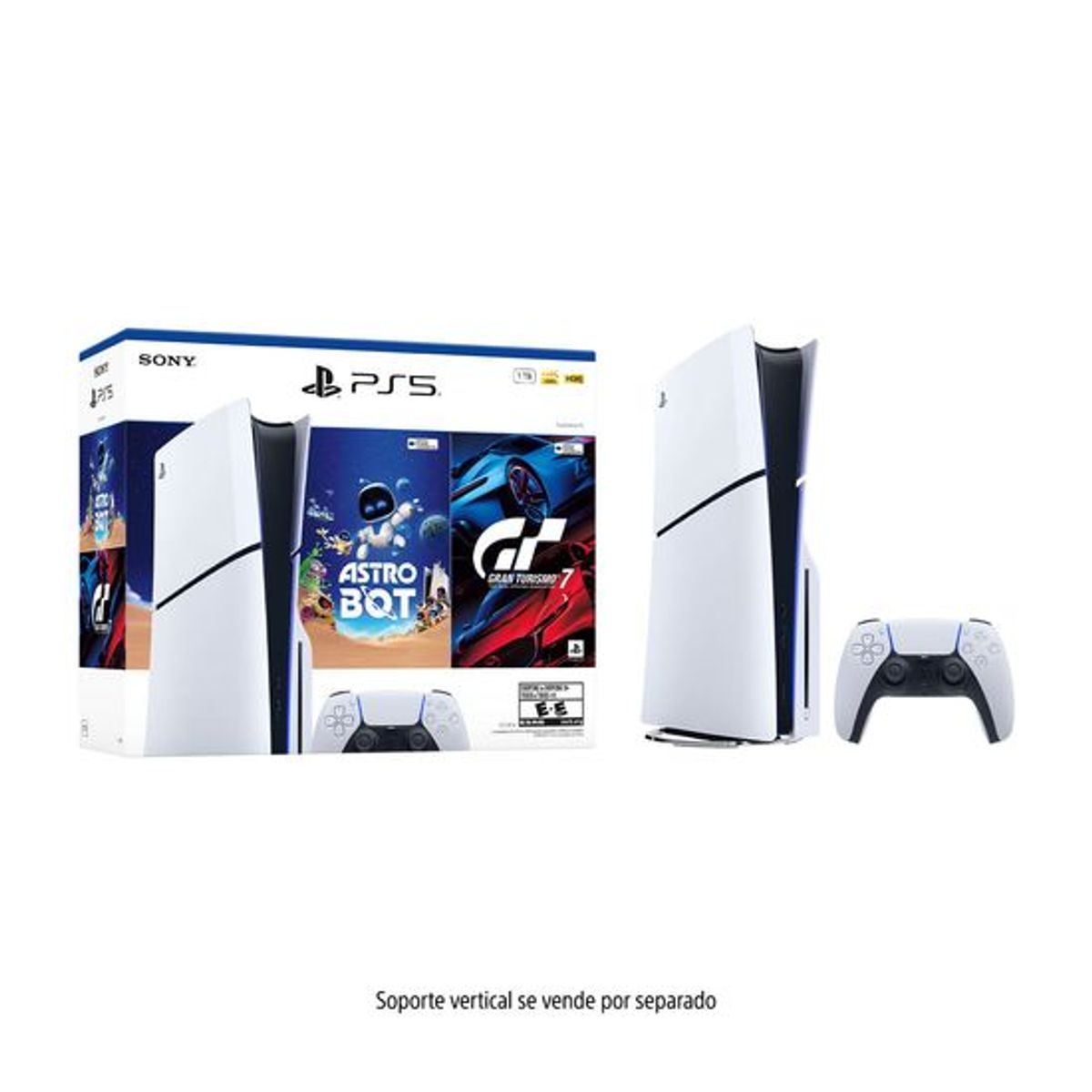 SONY - PS5 Slim Estandar con Juegos GT7 & Astro Bot