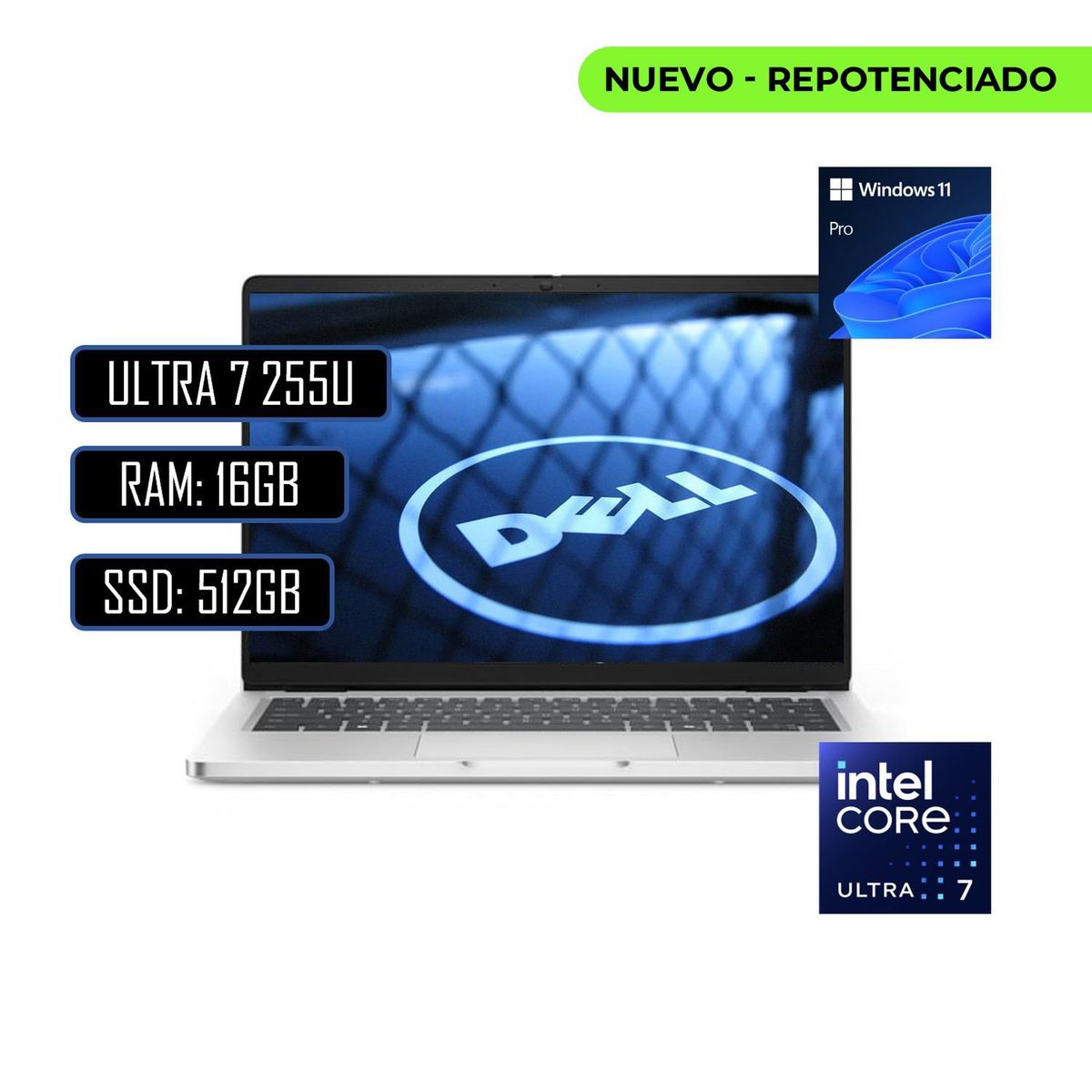 DELL - DELL PRO 14 - ULTRA 7 255U - 16GB DDR5 - 512GB SSD - PANTALLA 14" FHD - RJ45 - WIN11 PRO