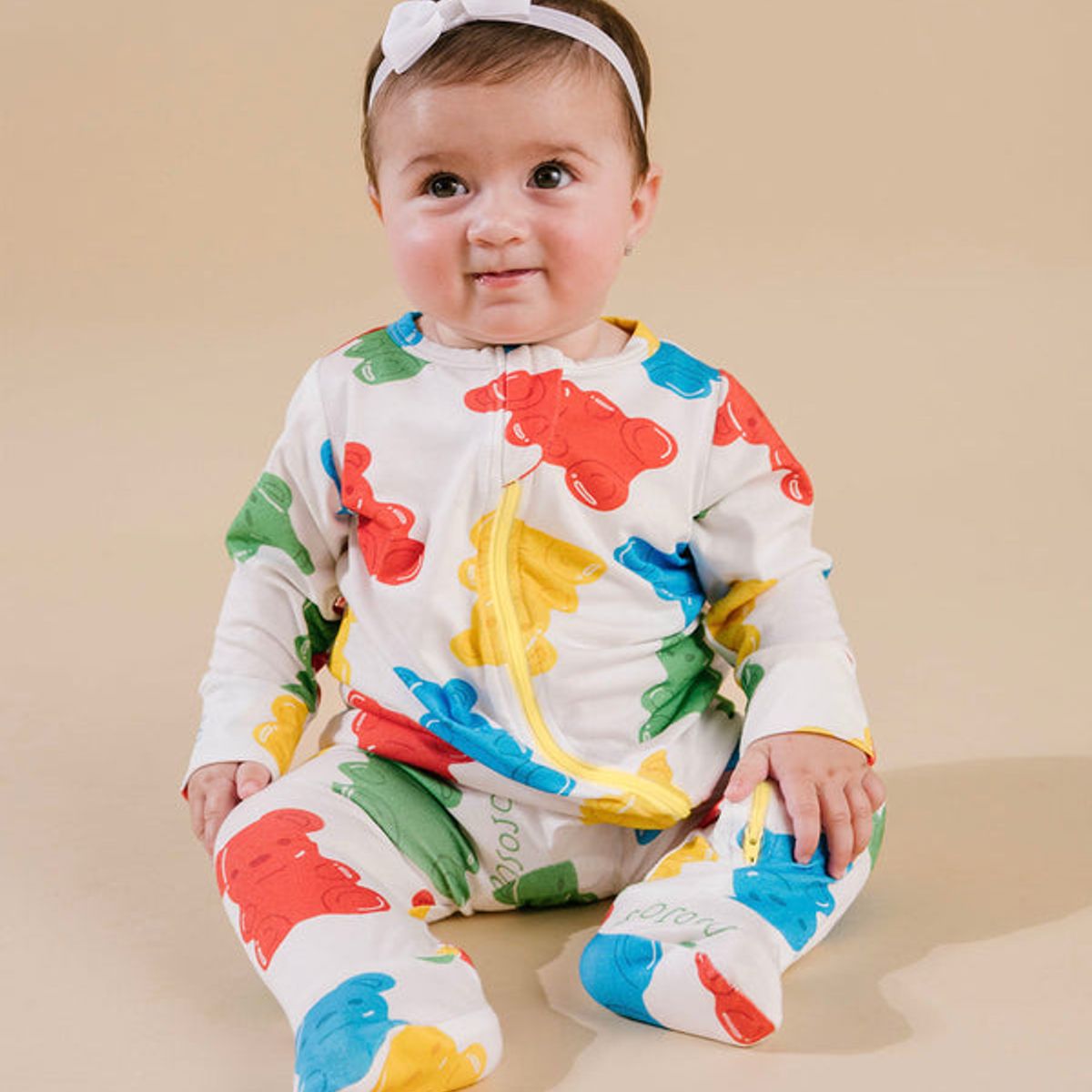 DOSOJOS - Pijama enteriza para bebés muy suave - Estampado ositos de gomita