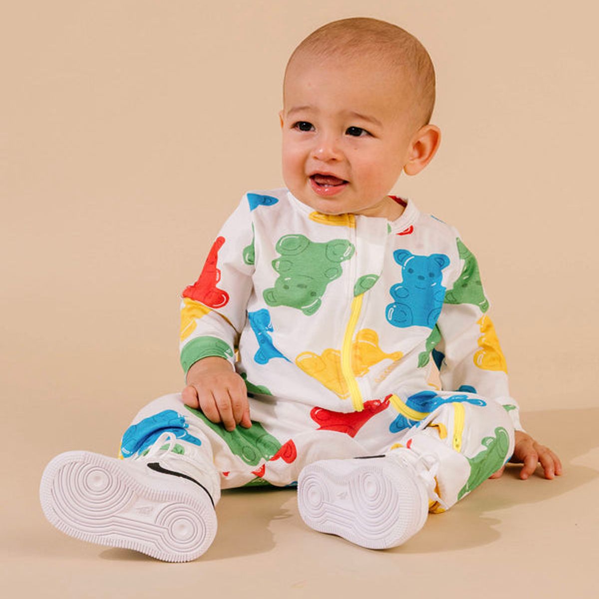 DOSOJOS - Pijama enteriza para bebés muy suave - Estampado ositos de gomita