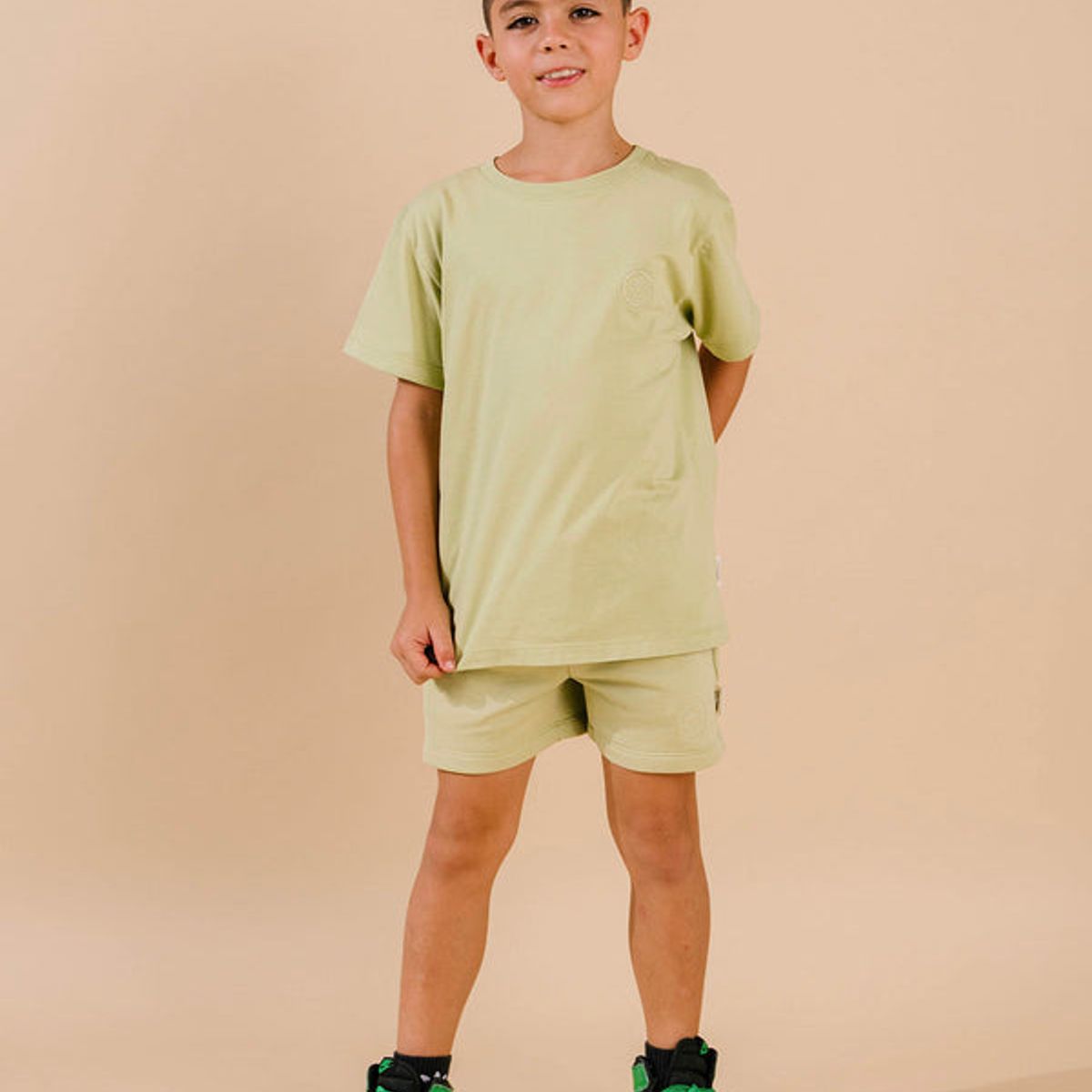 DOSOJOS - Conjunto camiseta y short en algodón peruano 100% - Verde