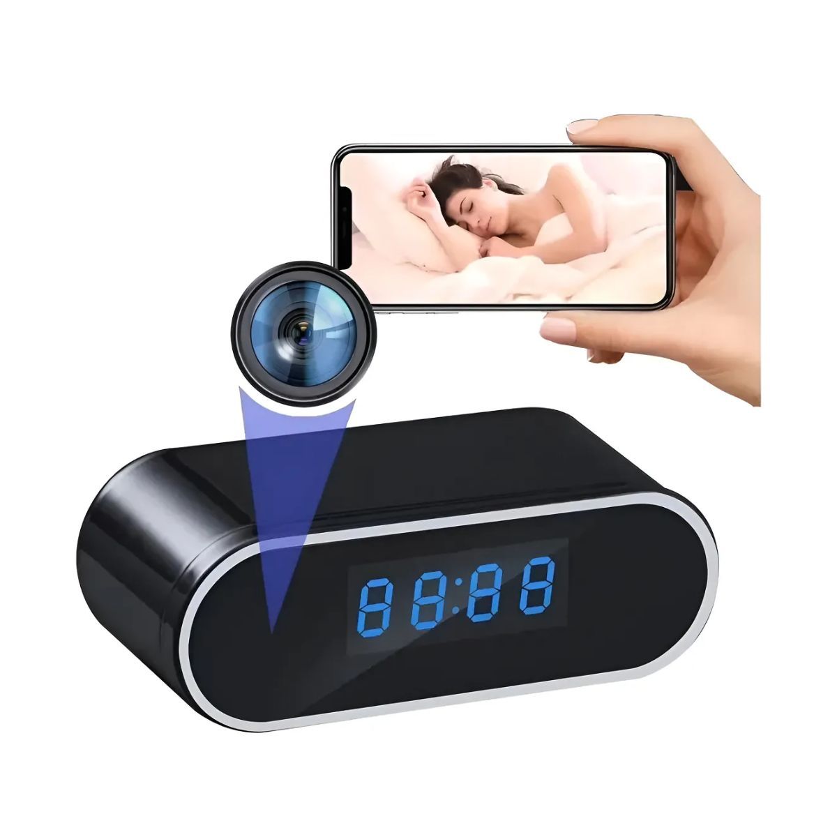 GENERICO - Cámara Espía Reloj Mesa Grabaciones Ocultas Hd Wifi