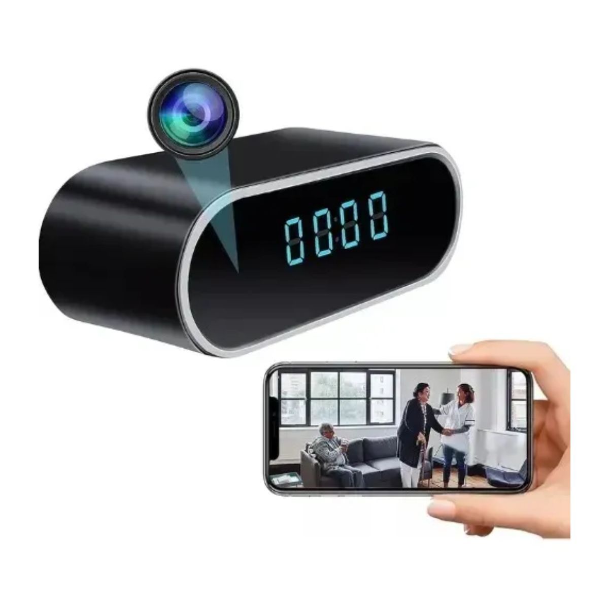 GENERICO - Cámara Espía Reloj Mesa Grabaciones Ocultas Hd Wifi