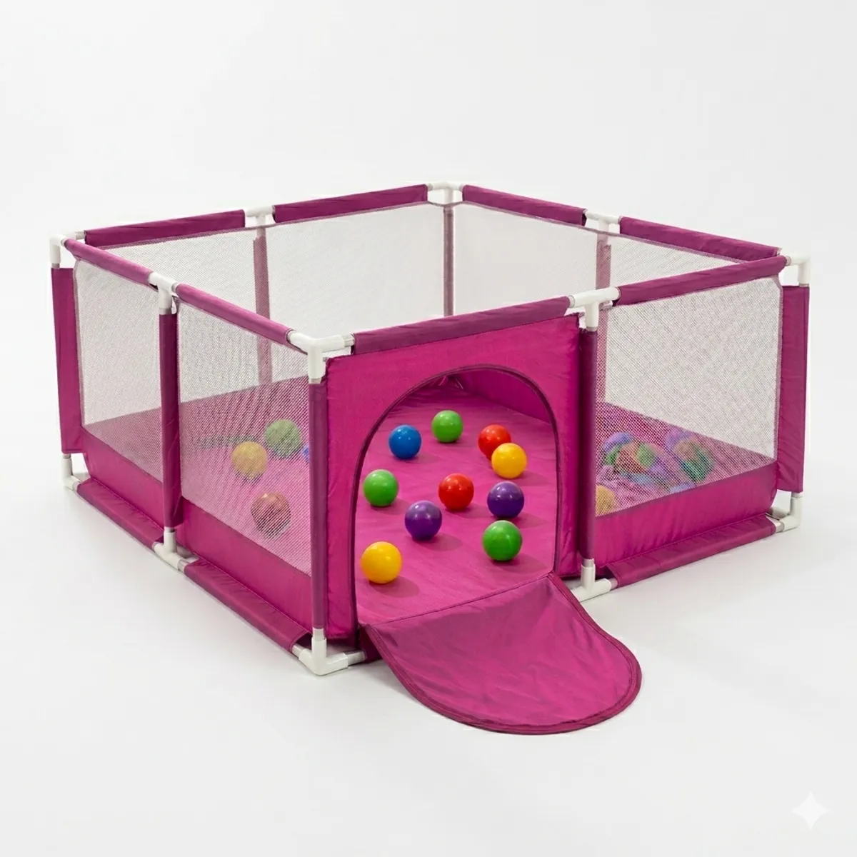 BABY ON - Corralito Piscina Con 30 Pelotas Para Bebes Y Niños Baby On ROSA