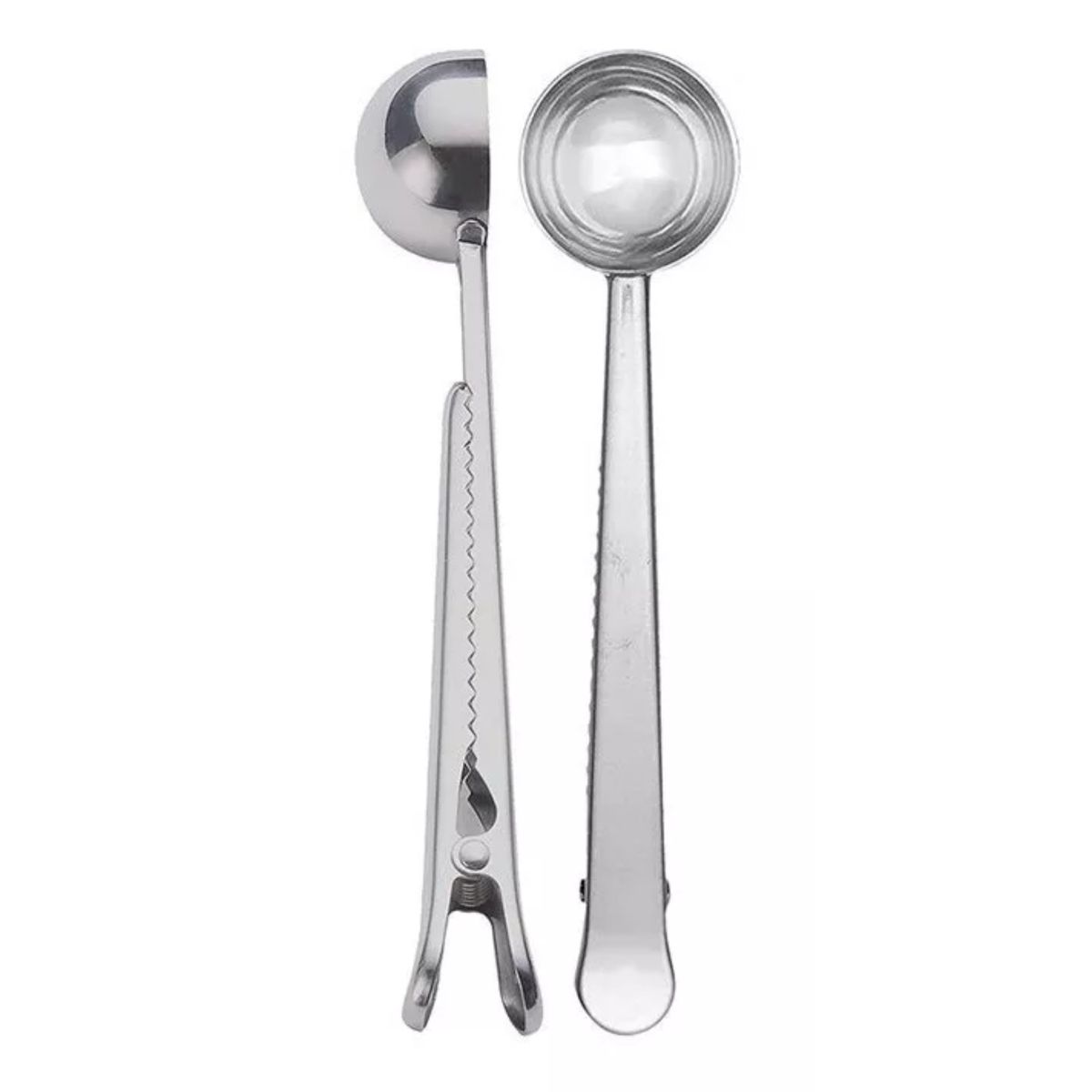 GENERICO - Cuchara Medidora De Café Con Clip En Acero Inoxidable