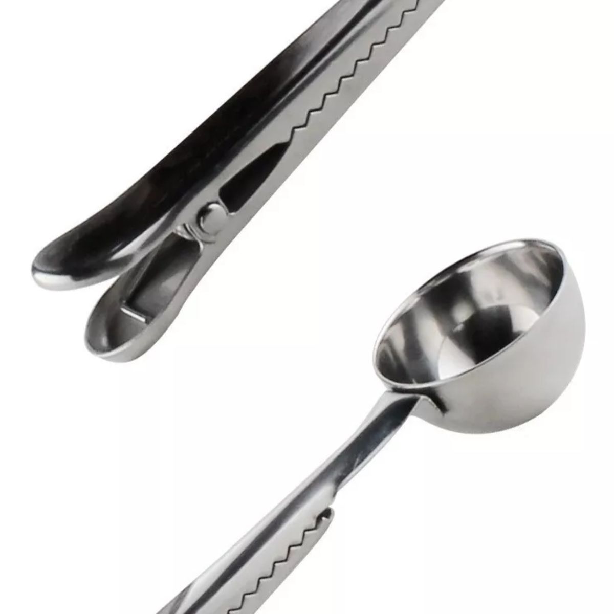 GENERICO - Cuchara Medidora De Café Con Clip En Acero Inoxidable