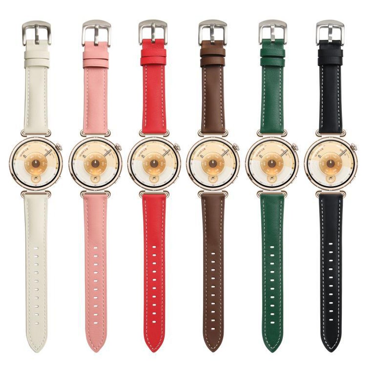 GENERICO - Correa De Cuero Compatible Con Huawei Gt4-Gt5 Y Gt6 De 41mm Negro