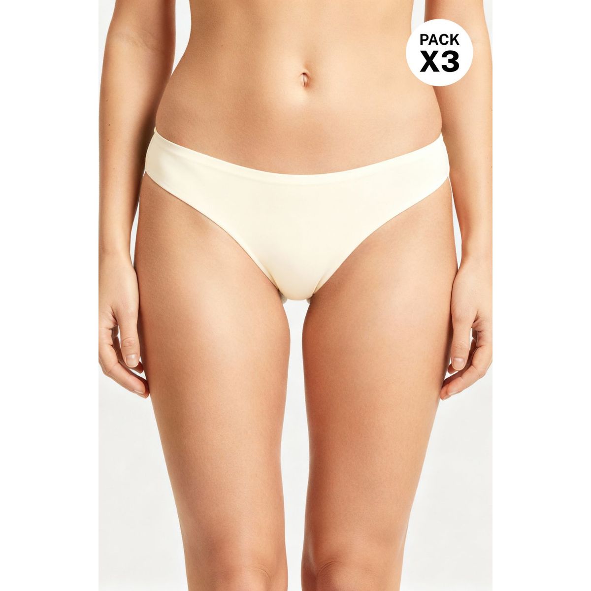 LILI PINK - Panty tipo brasilera elaborado en microfibra satinada paquete x3