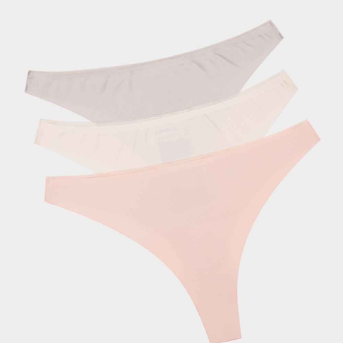 LILI PINK - Panty tipo brasilera elaborado en microfibra satinada paquete x3