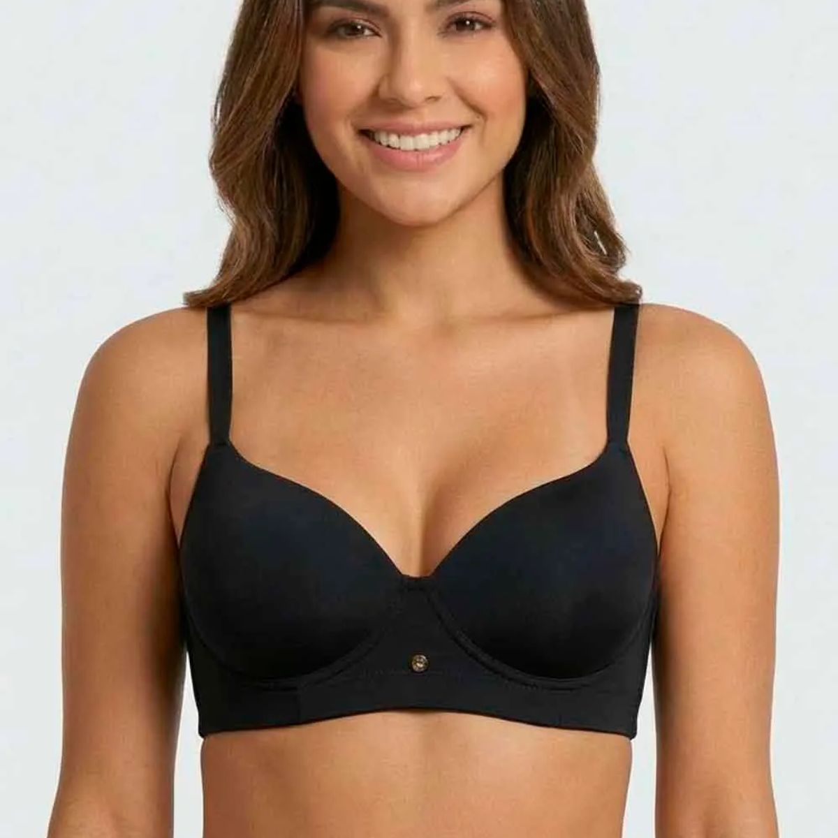 LILI PINK - Brasier gold en nylon copa B sin realce