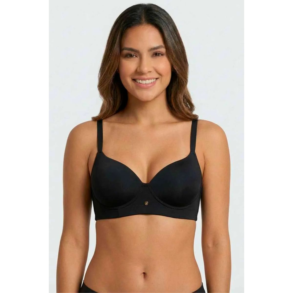 LILI PINK - Brasier gold en nylon copa B sin realce