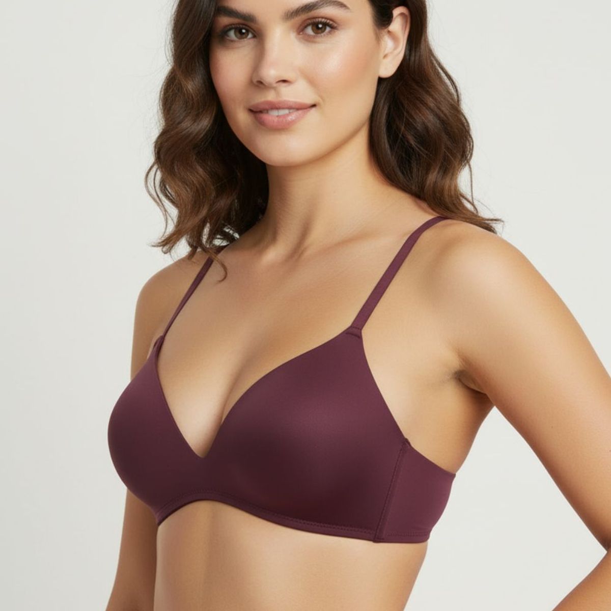 LILI PINK - Brasier en copa triangular en microfibra satinada paquete x2