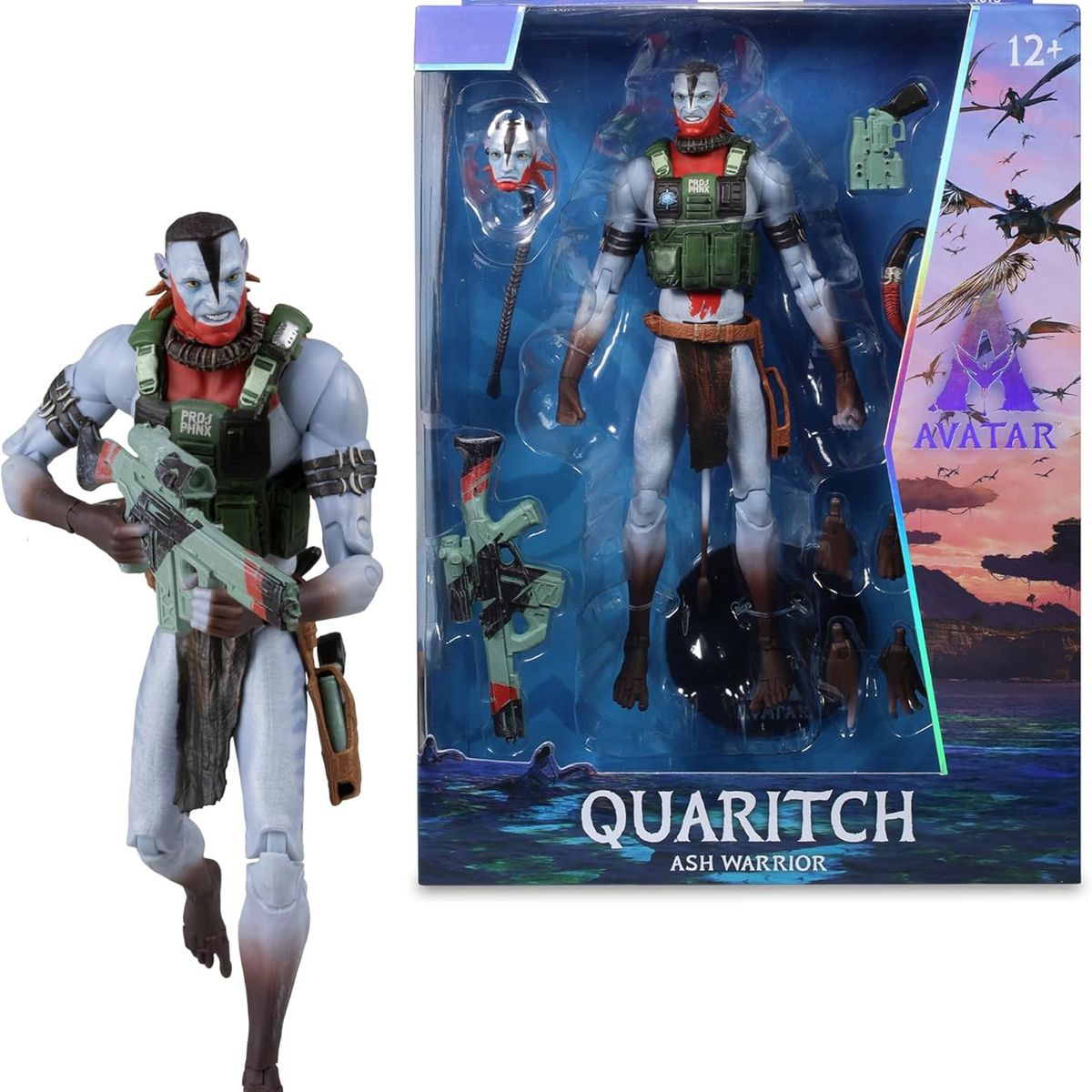MC FARLANE - Quaritch Ash Warrior Figura Acción Avatar Fire Ash McFarlane