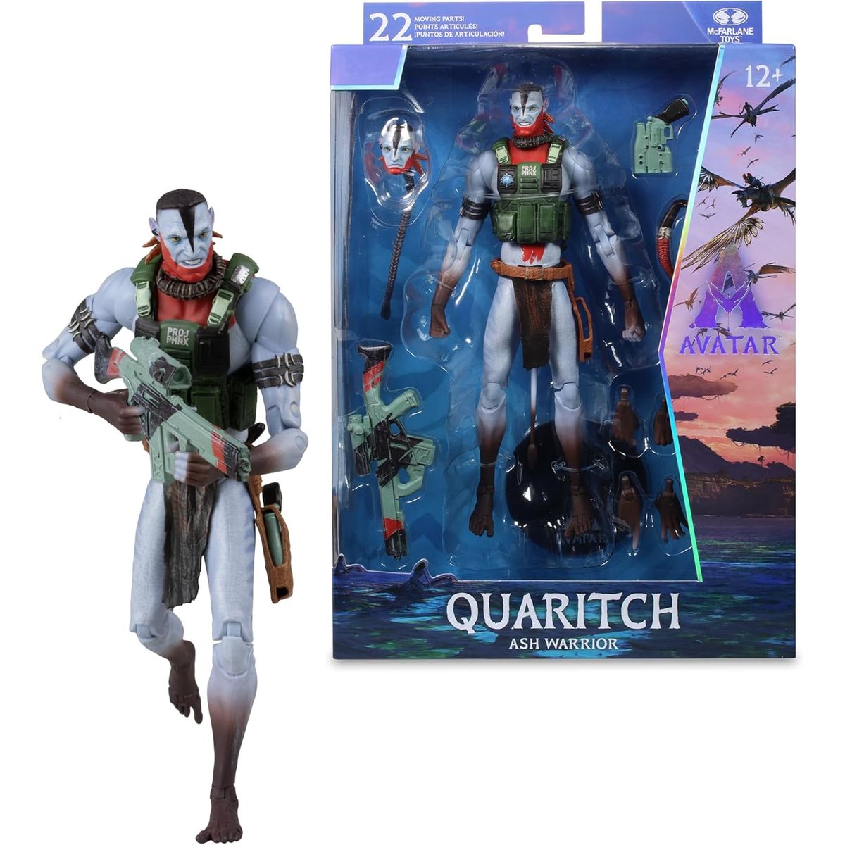 MC FARLANE - Quaritch Ash Warrior Figura Acción Avatar Fire Ash McFarlane