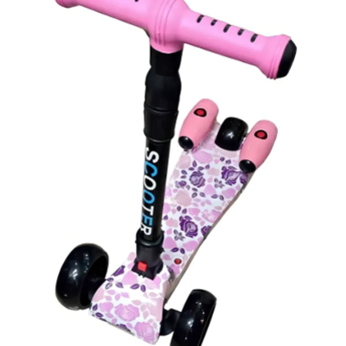 GENERICO - Patineta Para Niñas Rosada Con Luces Humo Y Parlante Bluetooth
