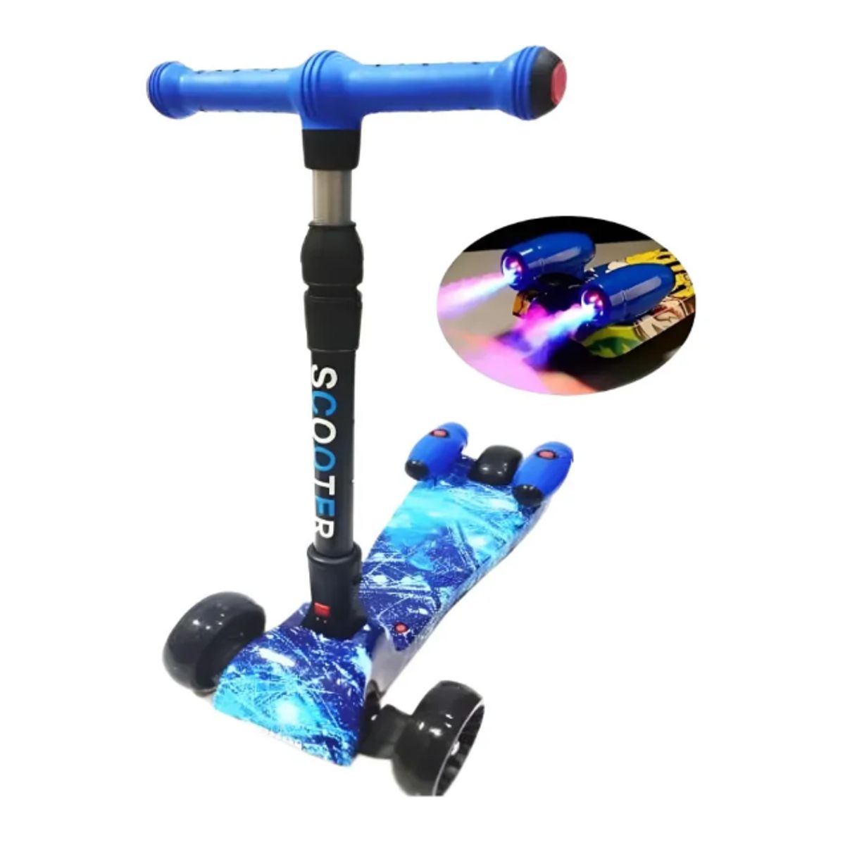 GENERICO - Patineta Para Niños Con Luces Humo Y Parlante Bluetooth