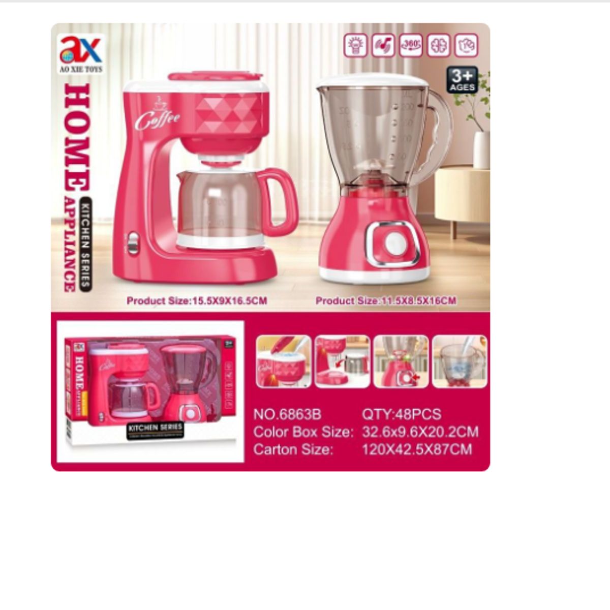 GENERICO - Set de Cafetera y Licuadora de Juguete